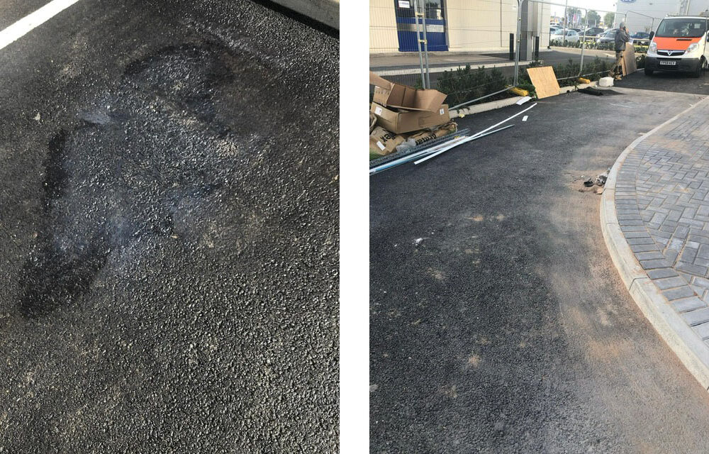 tarmacbefore2 Cardiff Window Cleaner Ltd