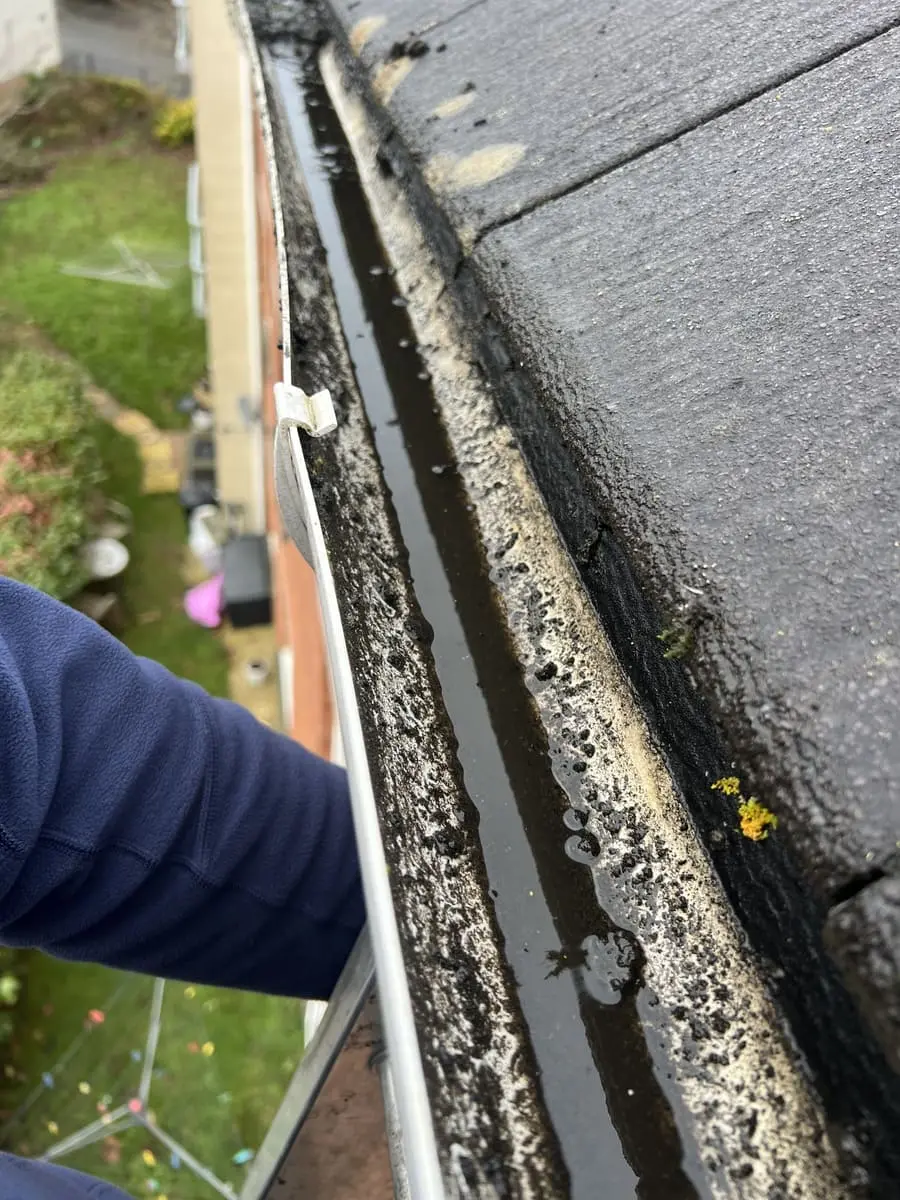 gutter cleaning in Bridgend, Longacres Area - after
