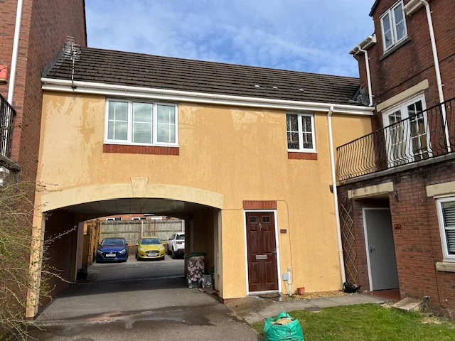Soft Washing in Caerphilly - before/after
