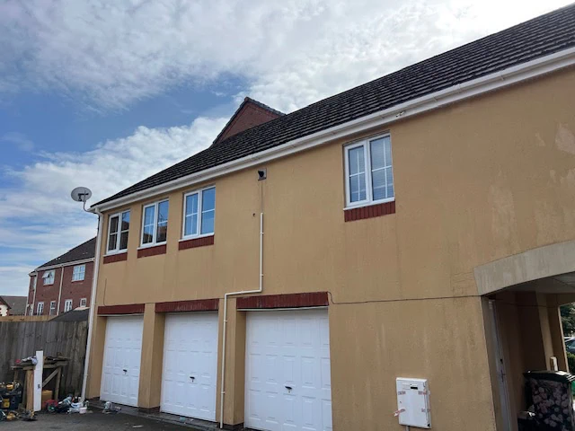Soft Washing in Caerphilly - before/after