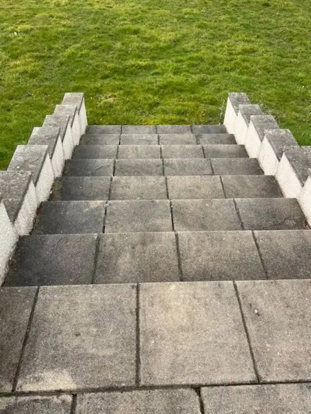 soft washing patios in cardiff - before/after