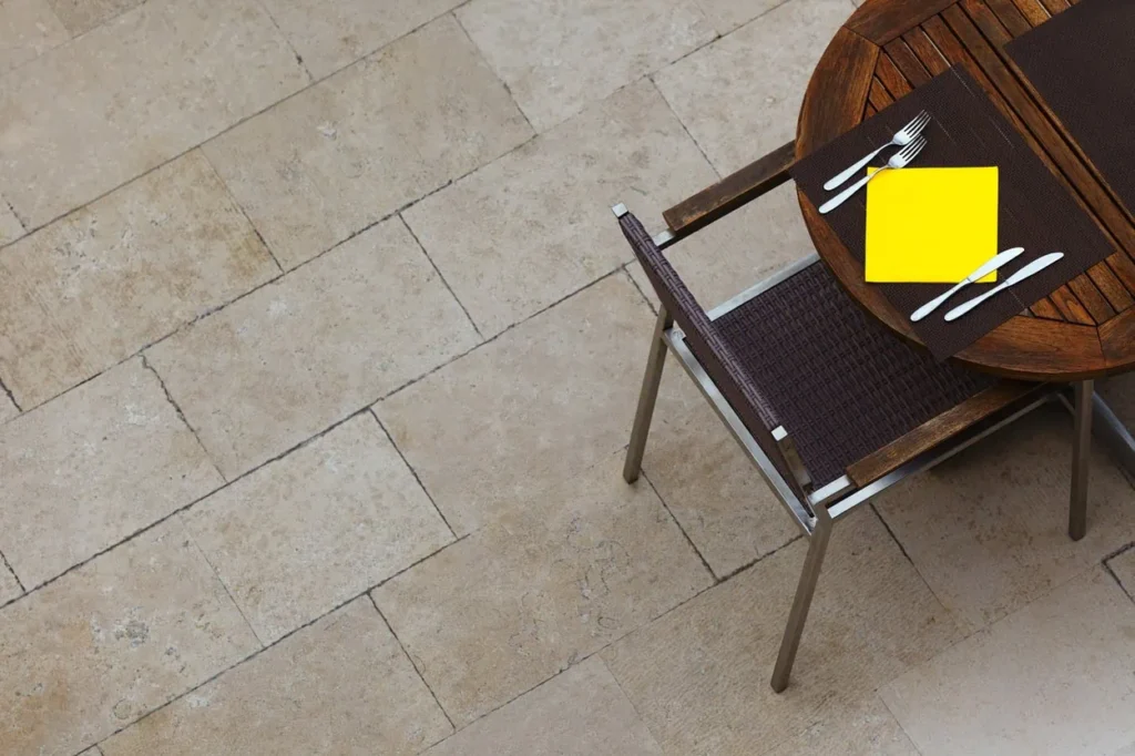 how to clean a limestone patio